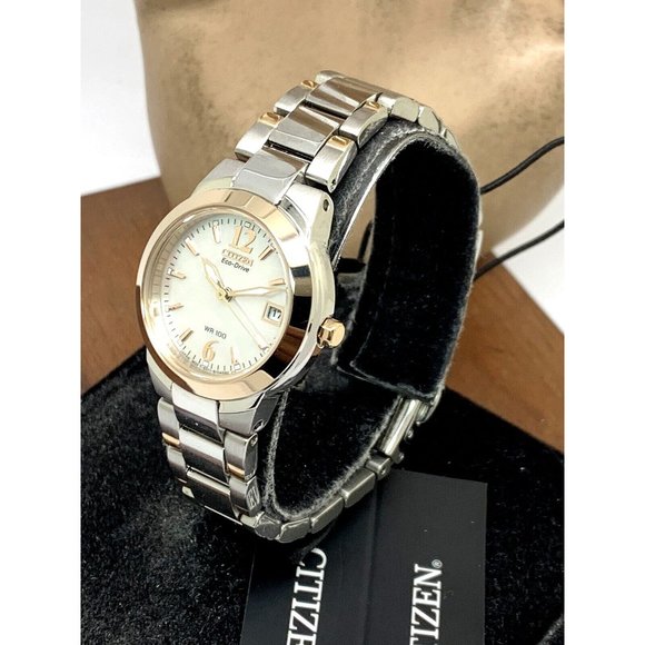 Citizen Women\'s Silver and Rose Gold Eco-Drive Watch main image 9
